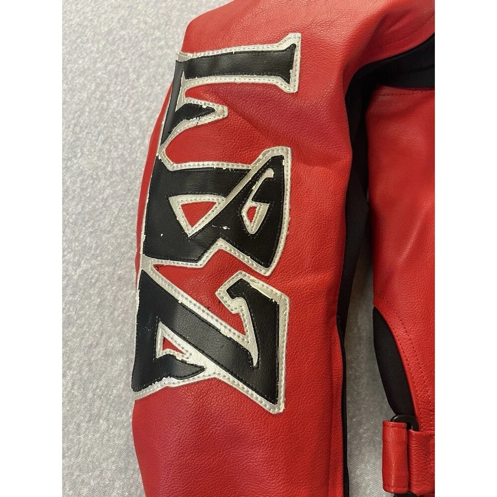 LBZ Motorcycle  Jacket Armored Red Leather Men’s XL Zip Out Lining Biker